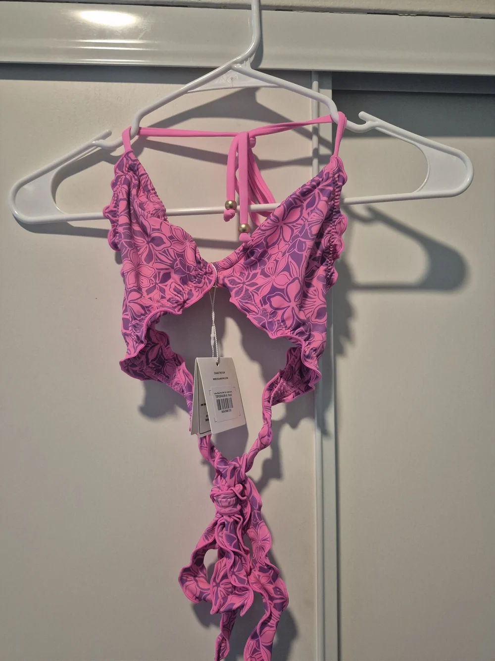 Kulani Kinis Hot Pink Floral Swimwear Top And Bottom